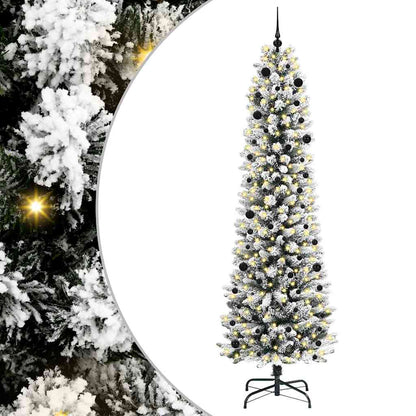 vidaXL Artificial Christmas Tree with 300 LEDs with Stand White 240 cm