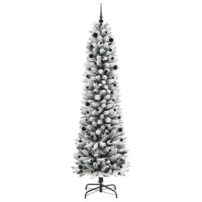 vidaXL Artificial Christmas Tree with 300 LEDs with Stand White 240 cm