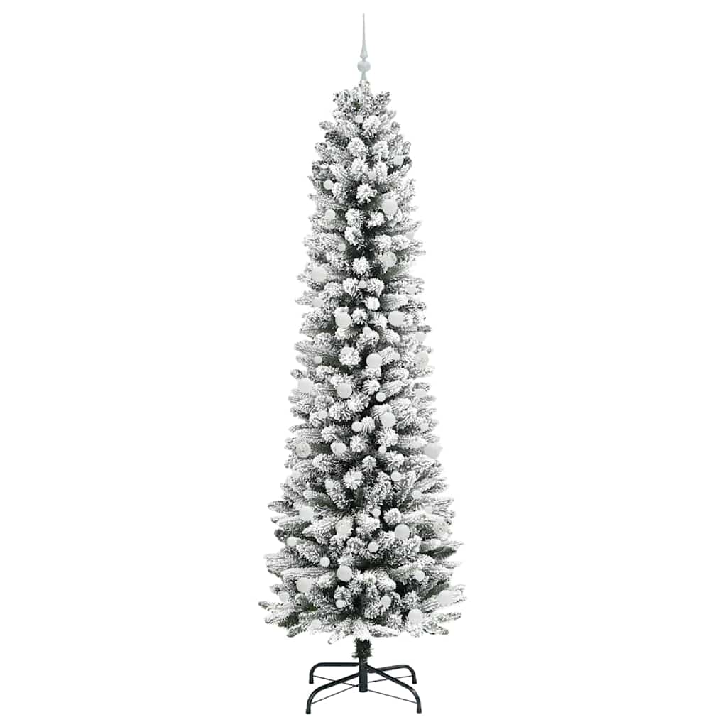 vidaXL Artificial Christmas Tree with 300 LEDs with Stand White 240 cm