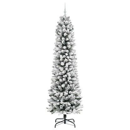 vidaXL Artificial Christmas Tree with 300 LEDs with Stand White 240 cm