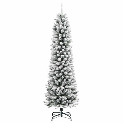 vidaXL Artificial Christmas Tree with 300 LEDs with Stand White 240 cm