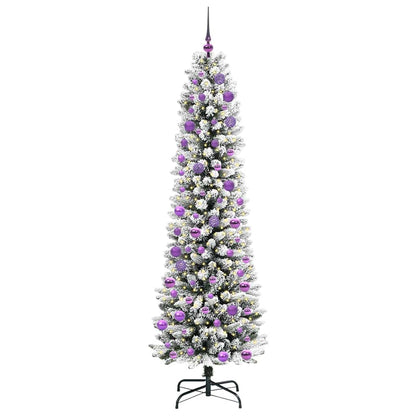 vidaXL Artificial Christmas Tree with 300 LEDs with Stand White 240 cm