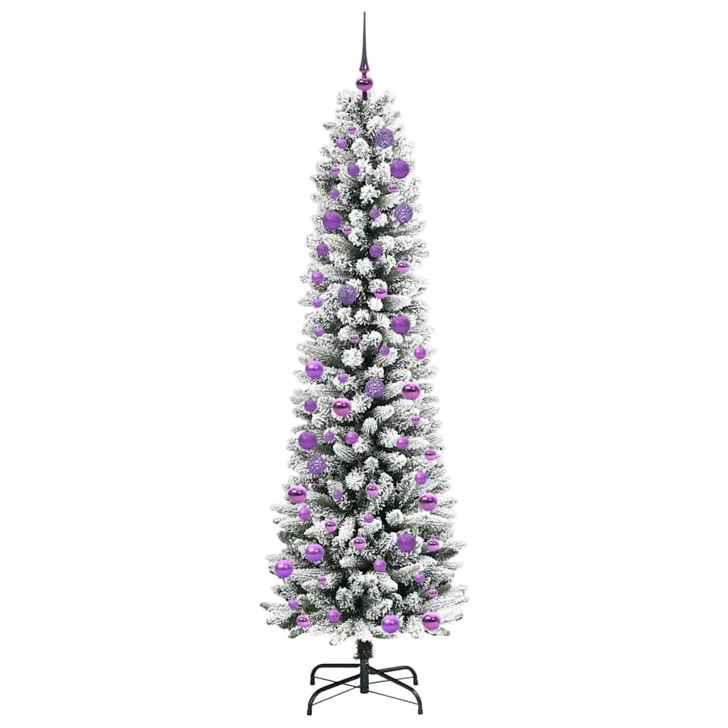 vidaXL Artificial Christmas Tree with 300 LEDs with Stand White 240 cm