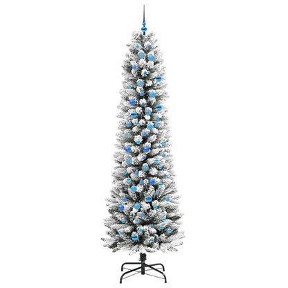 vidaXL Artificial Christmas Tree with 300 LEDs with Stand White 240 cm