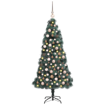 vidaXL Artificial Pre-lit Christmas Tree with Ball Set Green 120 cm