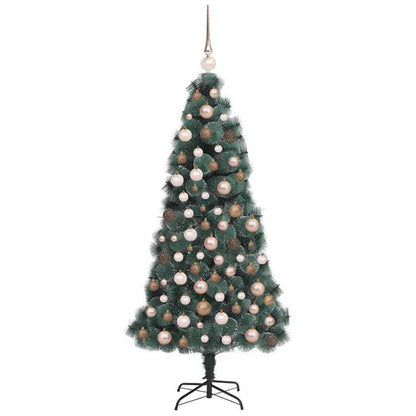 vidaXL Artificial Pre-lit Christmas Tree with Ball Set Green 120 cm