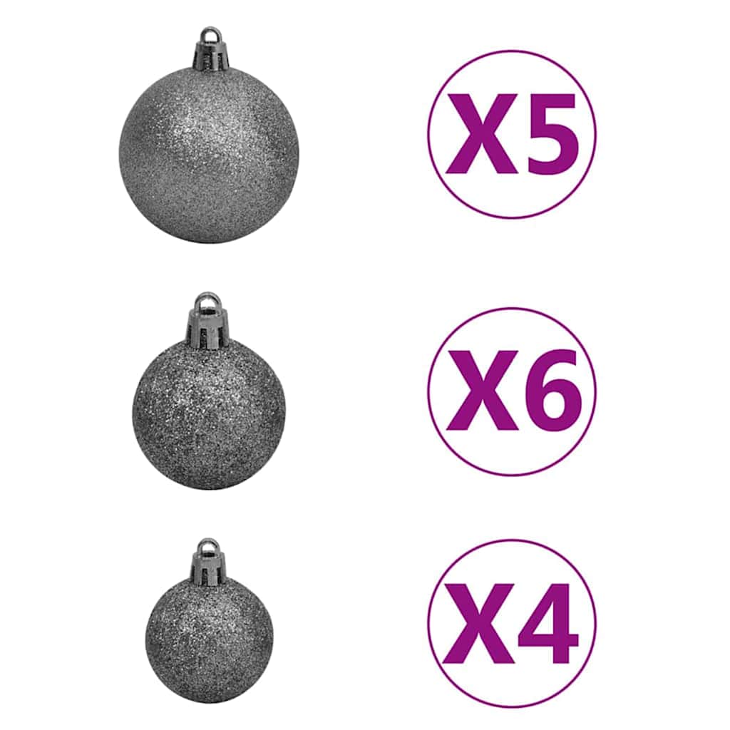 vidaXL Artificial Pre-lit Christmas Tree with Ball Set Green 120 cm