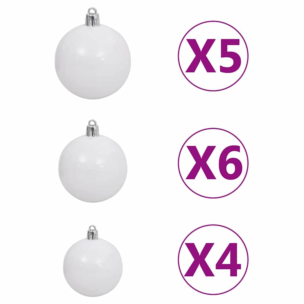 vidaXL Artificial Pre-lit Christmas Tree with Ball Set Green 120 cm