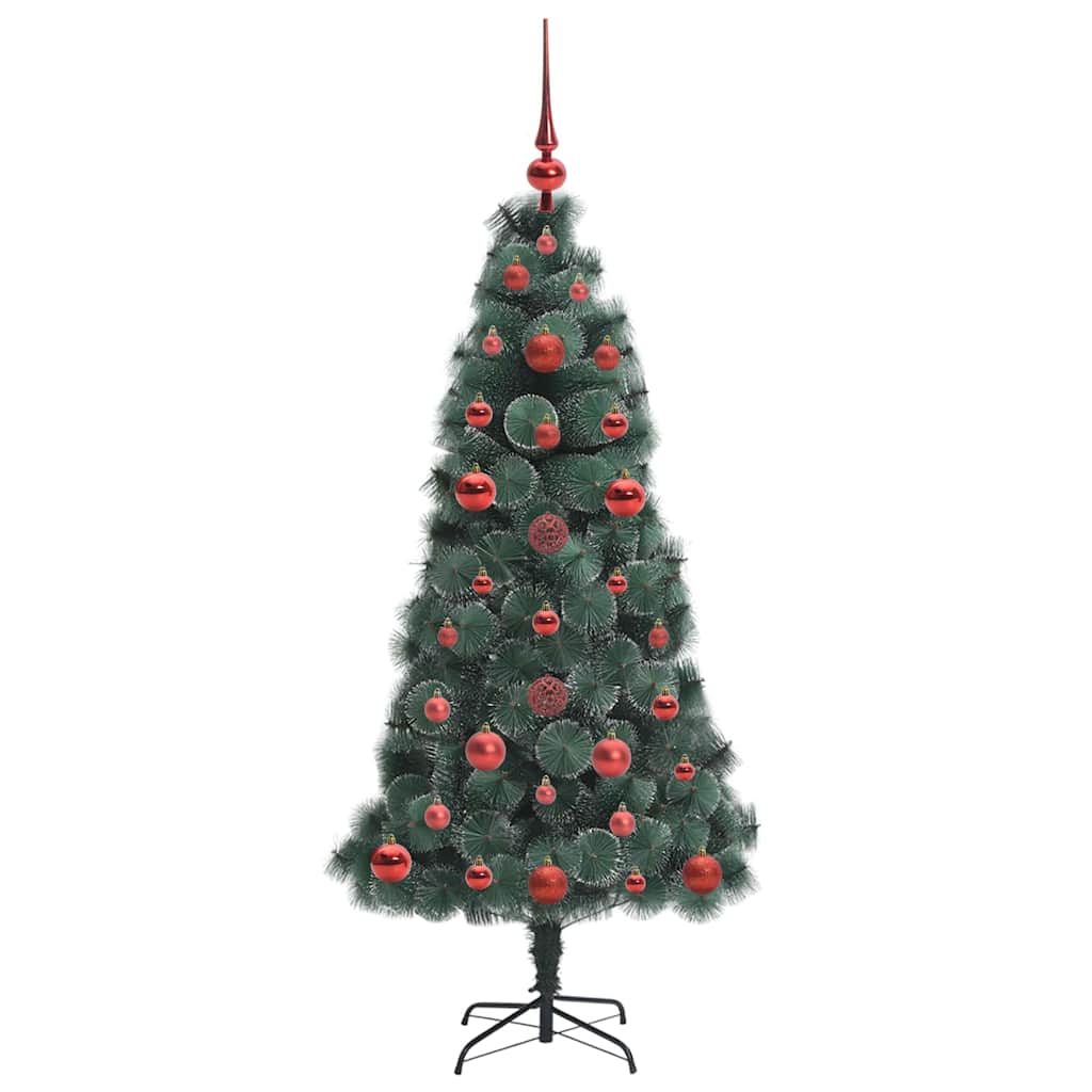 vidaXL Artificial Pre-lit Christmas Tree with Ball Set Green 120 cm