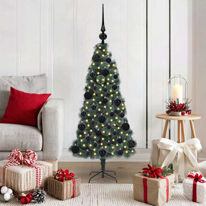 vidaXL Artificial Pre-lit Christmas Tree with Ball Set Green 120 cm