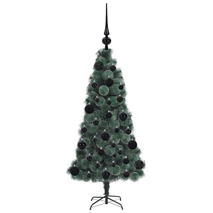 vidaXL Artificial Pre-lit Christmas Tree with Ball Set Green 120 cm