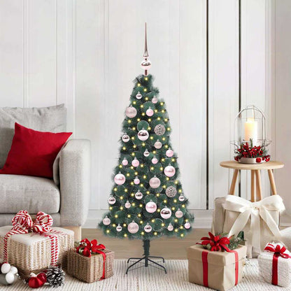 vidaXL Artificial Pre-lit Christmas Tree with Ball Set Green 120 cm