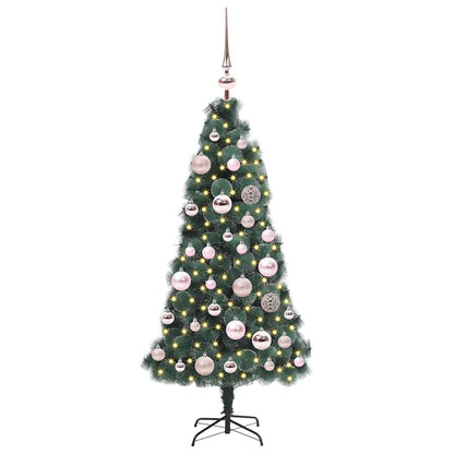 vidaXL Artificial Pre-lit Christmas Tree with Ball Set Green 120 cm