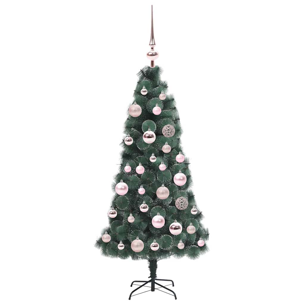 vidaXL Artificial Pre-lit Christmas Tree with Ball Set Green 120 cm