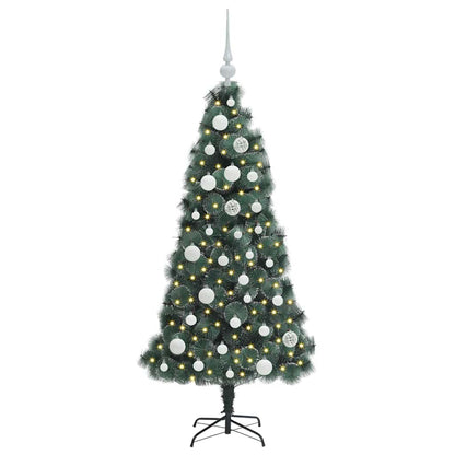 vidaXL Artificial Pre-lit Christmas Tree with Ball Set Green 120 cm