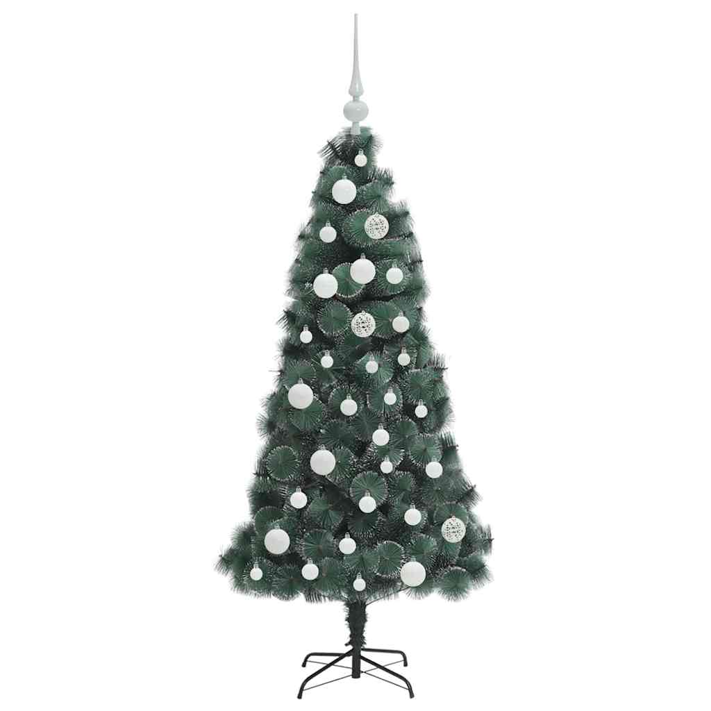 vidaXL Artificial Pre-lit Christmas Tree with Ball Set Green 120 cm
