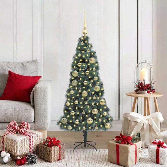 vidaXL Artificial Pre-lit Christmas Tree with Ball Set Green 120 cm