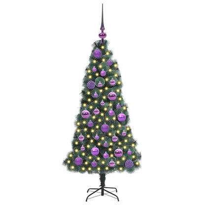 vidaXL Artificial Pre-lit Christmas Tree with Ball Set Green 120 cm