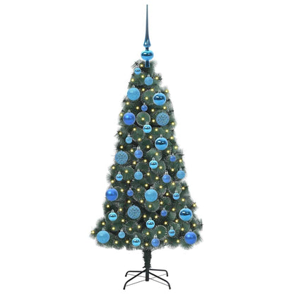 vidaXL Artificial Pre-lit Christmas Tree with Ball Set Green 120 cm