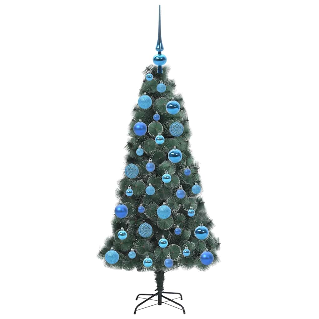 vidaXL Artificial Pre-lit Christmas Tree with Ball Set Green 120 cm