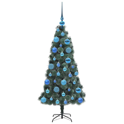 vidaXL Artificial Pre-lit Christmas Tree with Ball Set Green 120 cm