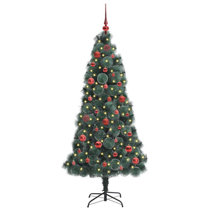 vidaXL Artificial Pre-lit Christmas Tree with Ball Set Green 150 cm
