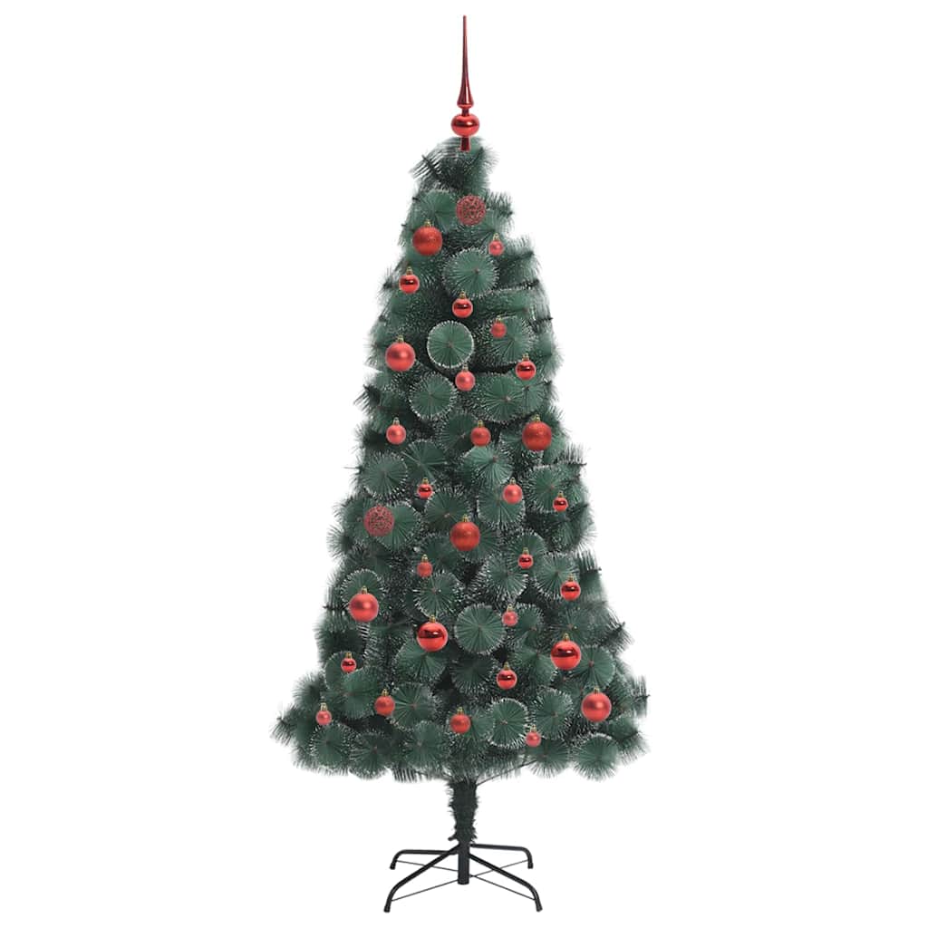 vidaXL Artificial Pre-lit Christmas Tree with Ball Set Green 150 cm