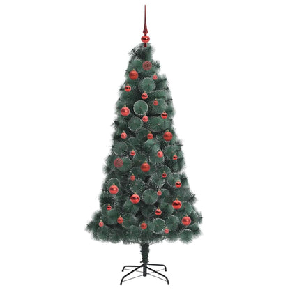 vidaXL Artificial Pre-lit Christmas Tree with Ball Set Green 150 cm