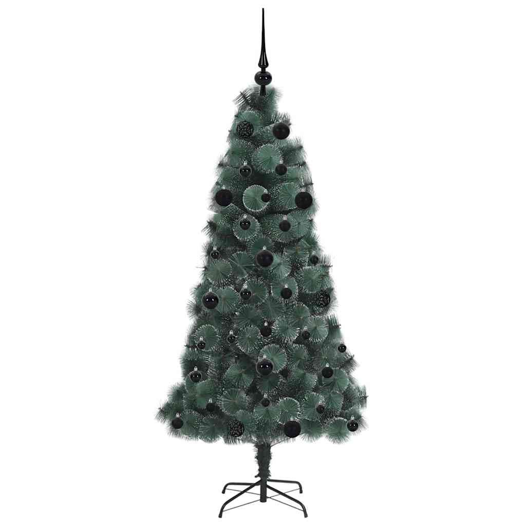 vidaXL Artificial Pre-lit Christmas Tree with Ball Set Green 150 cm