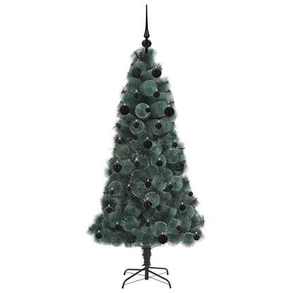 vidaXL Artificial Pre-lit Christmas Tree with Ball Set Green 150 cm