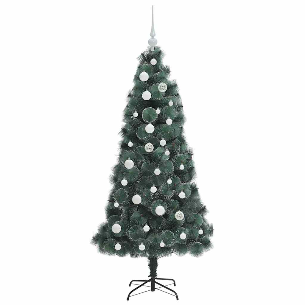 vidaXL Artificial Pre-lit Christmas Tree with Ball Set Green 150 cm