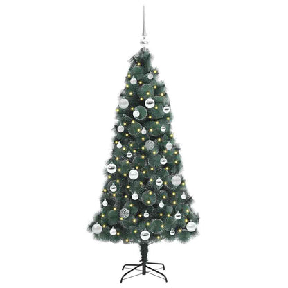 vidaXL Artificial Pre-lit Christmas Tree with Ball Set Green 150 cm