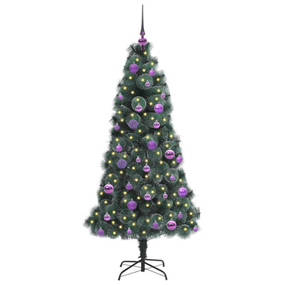 vidaXL Artificial Pre-lit Christmas Tree with Ball Set Green 150 cm