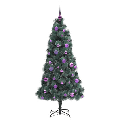 vidaXL Artificial Pre-lit Christmas Tree with Ball Set Green 150 cm