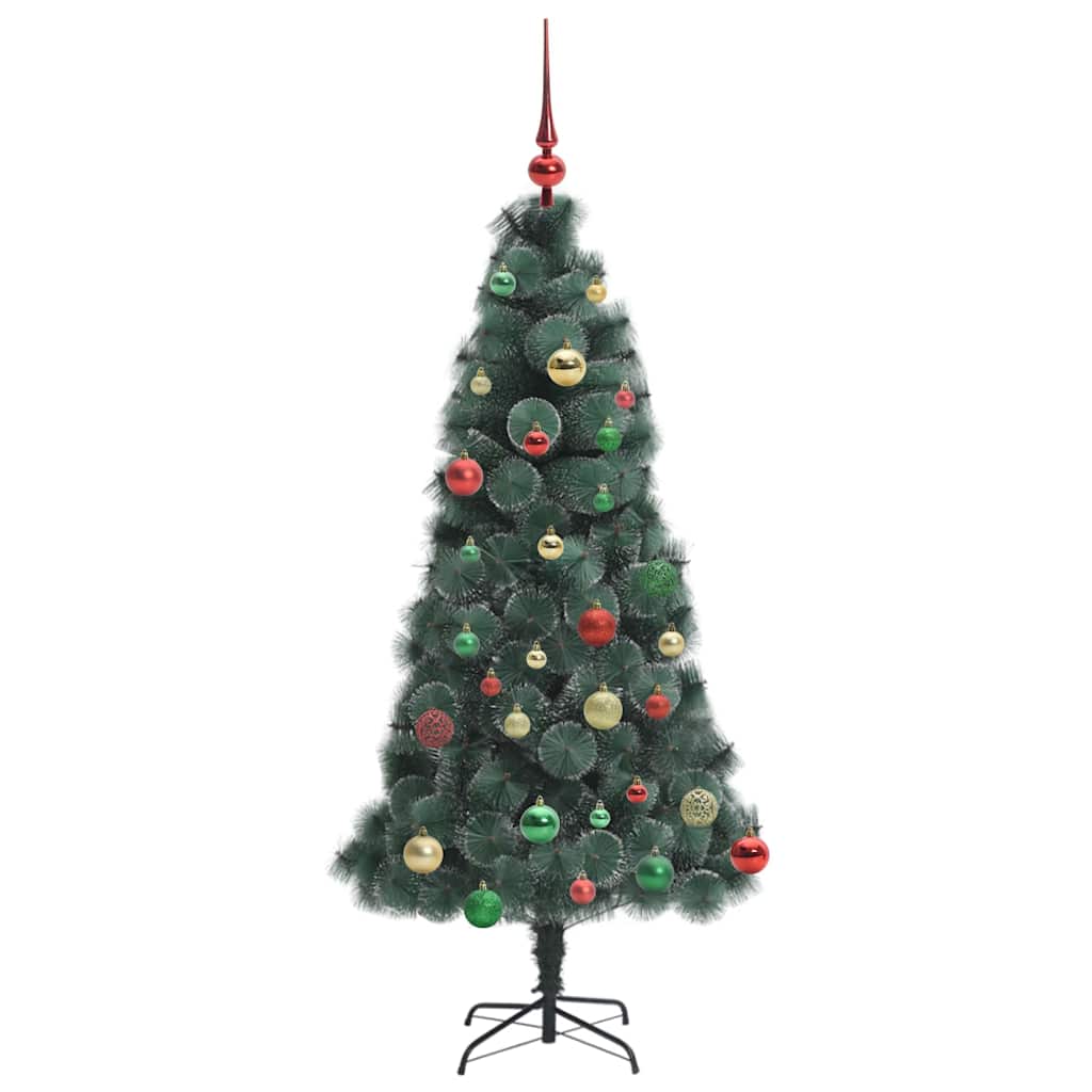vidaXL Artificial Pre-lit Christmas Tree with Ball Set Green 150 cm