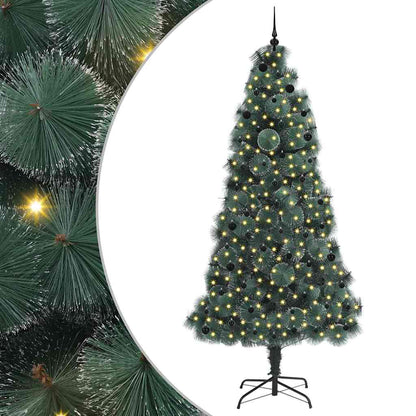 vidaXL Artificial Pre-lit Christmas Tree with Ball Set Green 240 cm