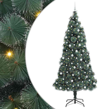 vidaXL Artificial Pre-lit Christmas Tree with Ball Set Green 240 cm