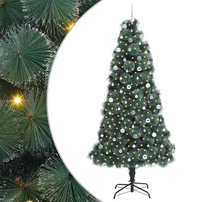 vidaXL Artificial Pre-lit Christmas Tree with Ball Set Green 240 cm