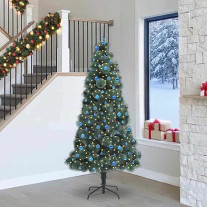 vidaXL Artificial Pre-lit Christmas Tree with Ball Set Green 240 cm