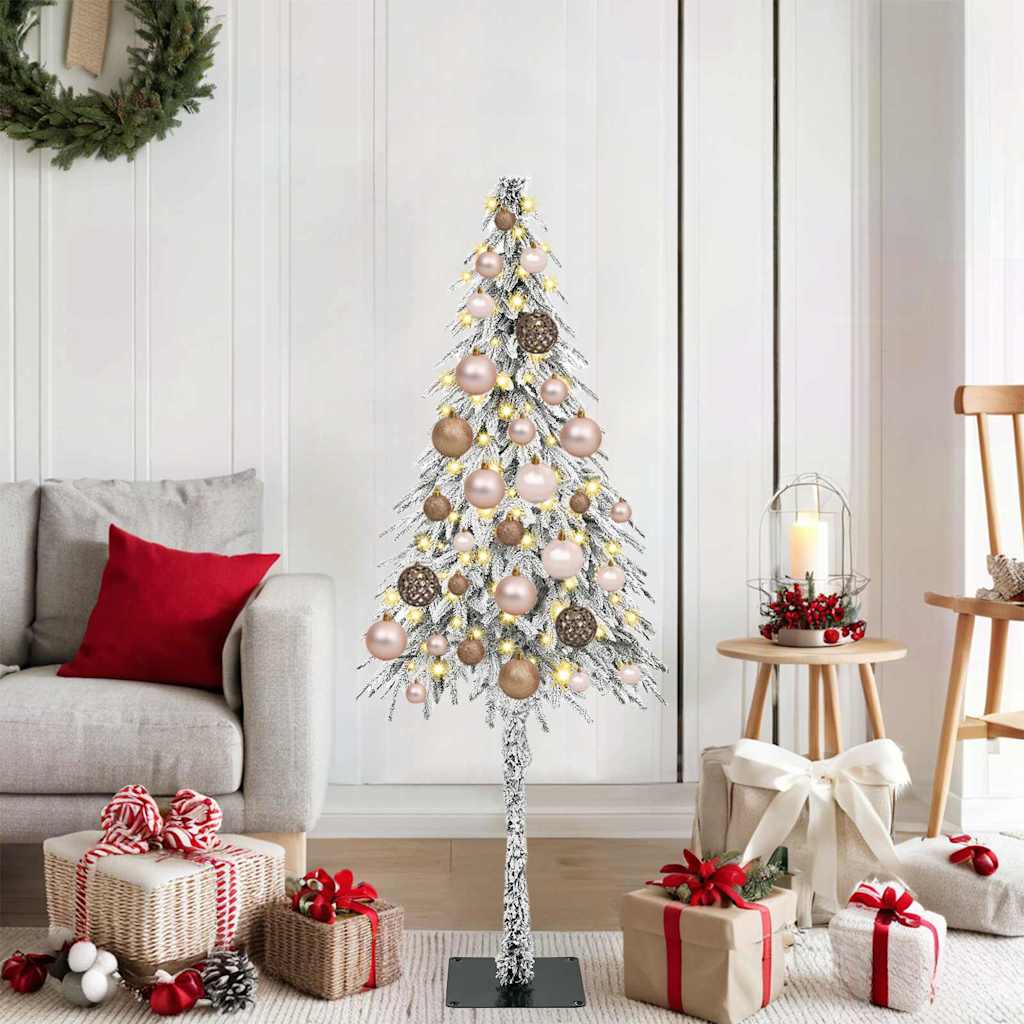 vidaXL Christmas Tree with 150 LEDs White 120 cm PE and Steel