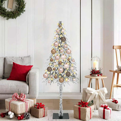 vidaXL Christmas Tree with 150 LEDs White 120 cm PE and Steel