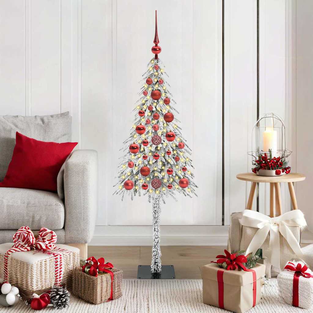 vidaXL Christmas Tree with 150 LEDs White 120 cm PE and Steel