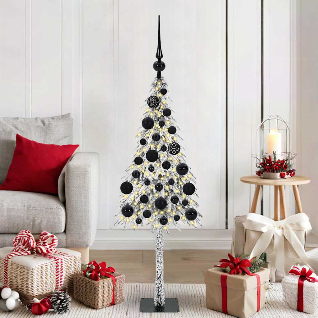 vidaXL Christmas Tree with 150 LEDs White 120 cm PE and Steel