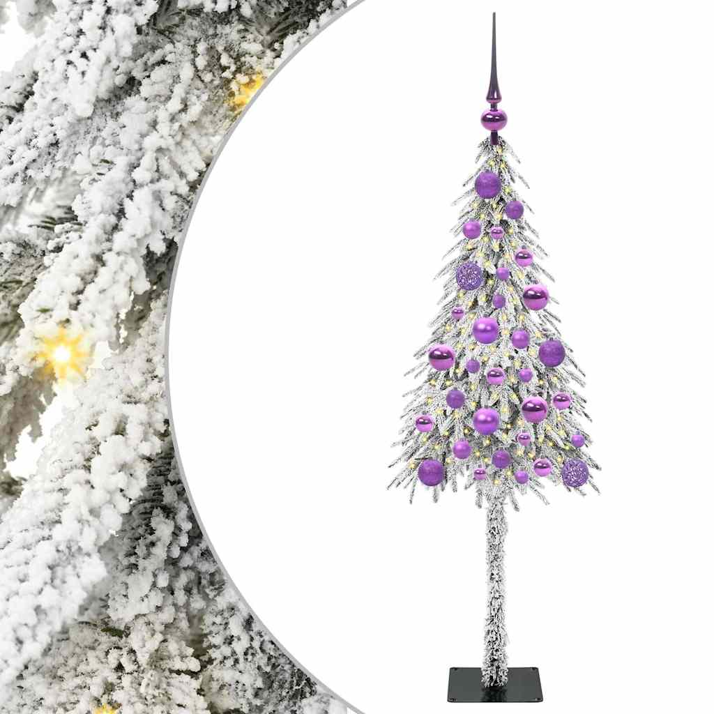 vidaXL Christmas Tree with 150 LEDs White 120 cm PE and Steel