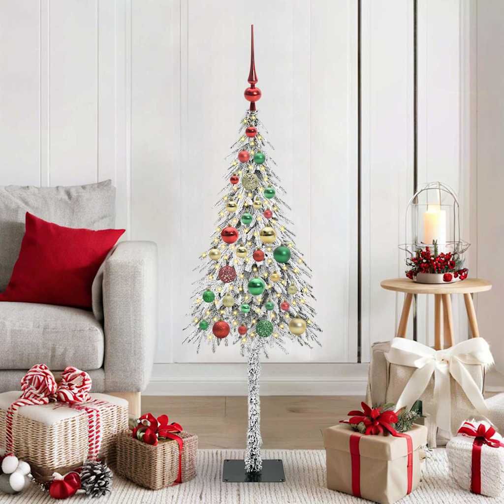 vidaXL Christmas Tree with 150 LEDs White 120 cm PE and Steel