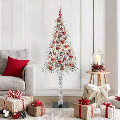 vidaXL Christmas Tree with 150 LEDs White 150 cm PE and Steel