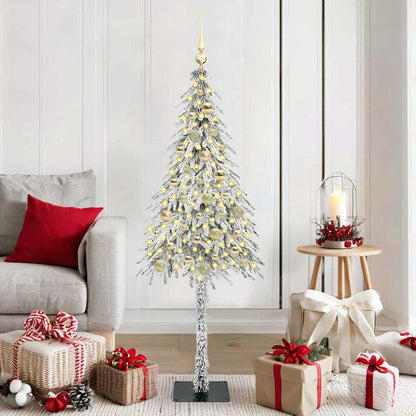 vidaXL Christmas Tree with 150 LEDs White 150 cm PE and Steel