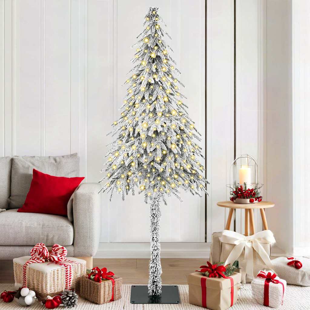 vidaXL Christmas Tree with 300 LEDs White 180 cm PE and Steel