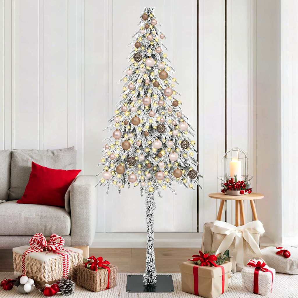vidaXL Christmas Tree with 300 LEDs White 180 cm PE and Steel