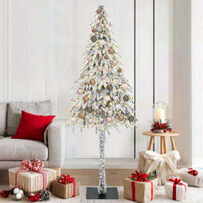 vidaXL Christmas Tree with 300 LEDs White 180 cm PE and Steel